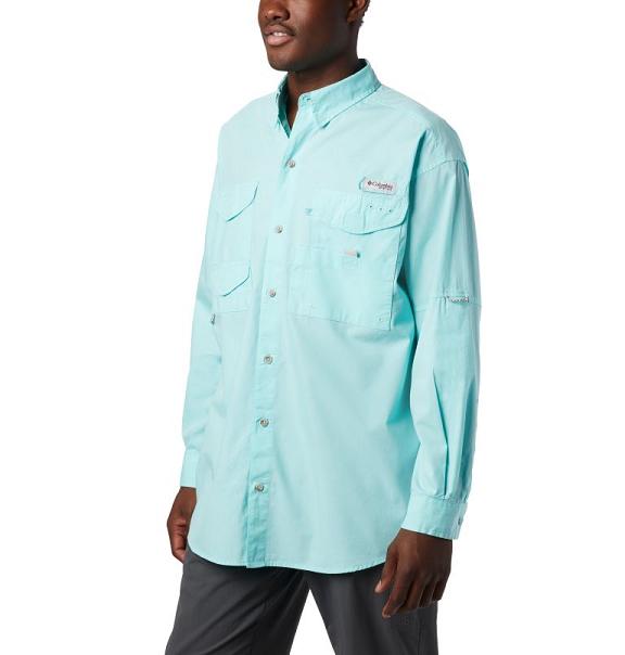 Columbia PFG Bonehead Shirts Green For Men's NZ32457 New Zealand